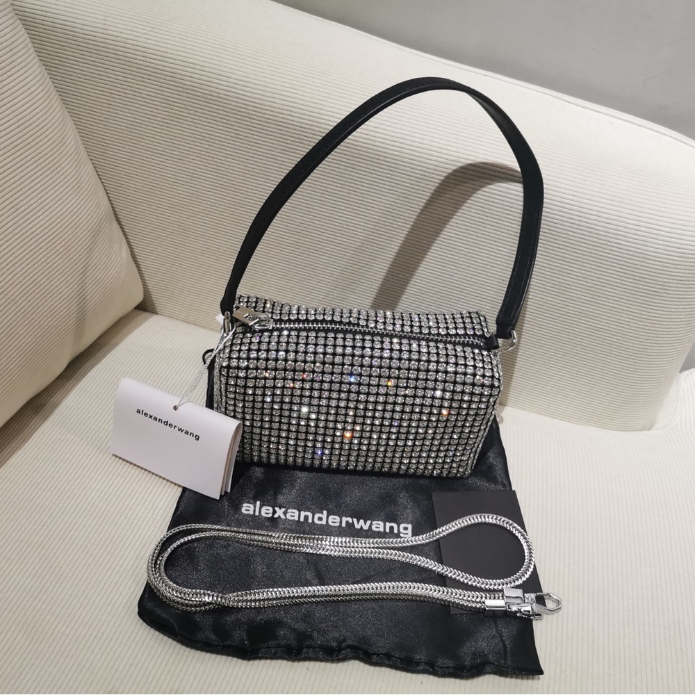 Alexander Wang heiress pouch in crystal mesh
